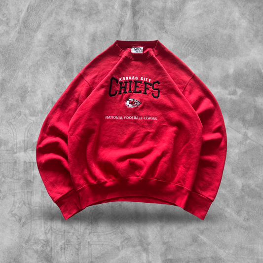 Red Kansas City Chiefs Sweatshirt 1990s (M)