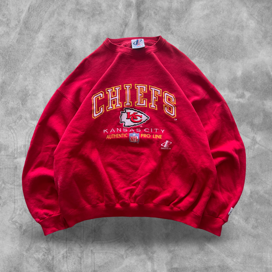 Red Kansas City Chiefs Sweatshirt 1990s (L)