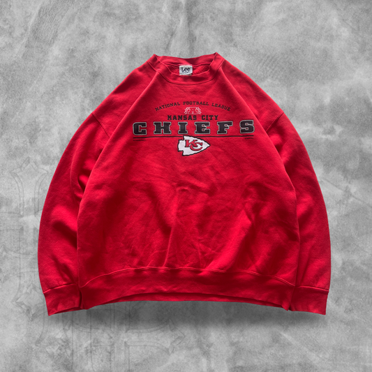Red Kansas City Chiefs Sweatshirt 1990s (XL)