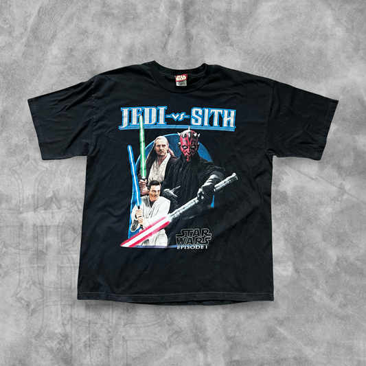 Black Jedi Vs Sith Star Wars Shirt 1999 (XL)