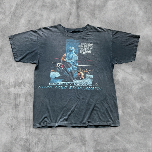 Faded Black Stone Cold Steve Austin Shirt 1998 (XL)