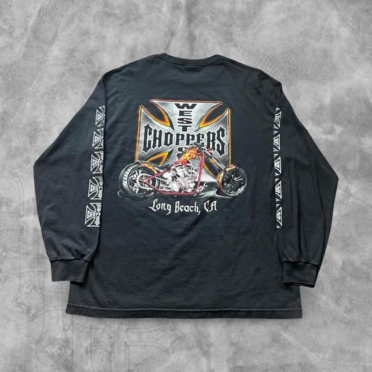 Black West Coast Choppers Long Sleeve Shirt 2003 (XL)