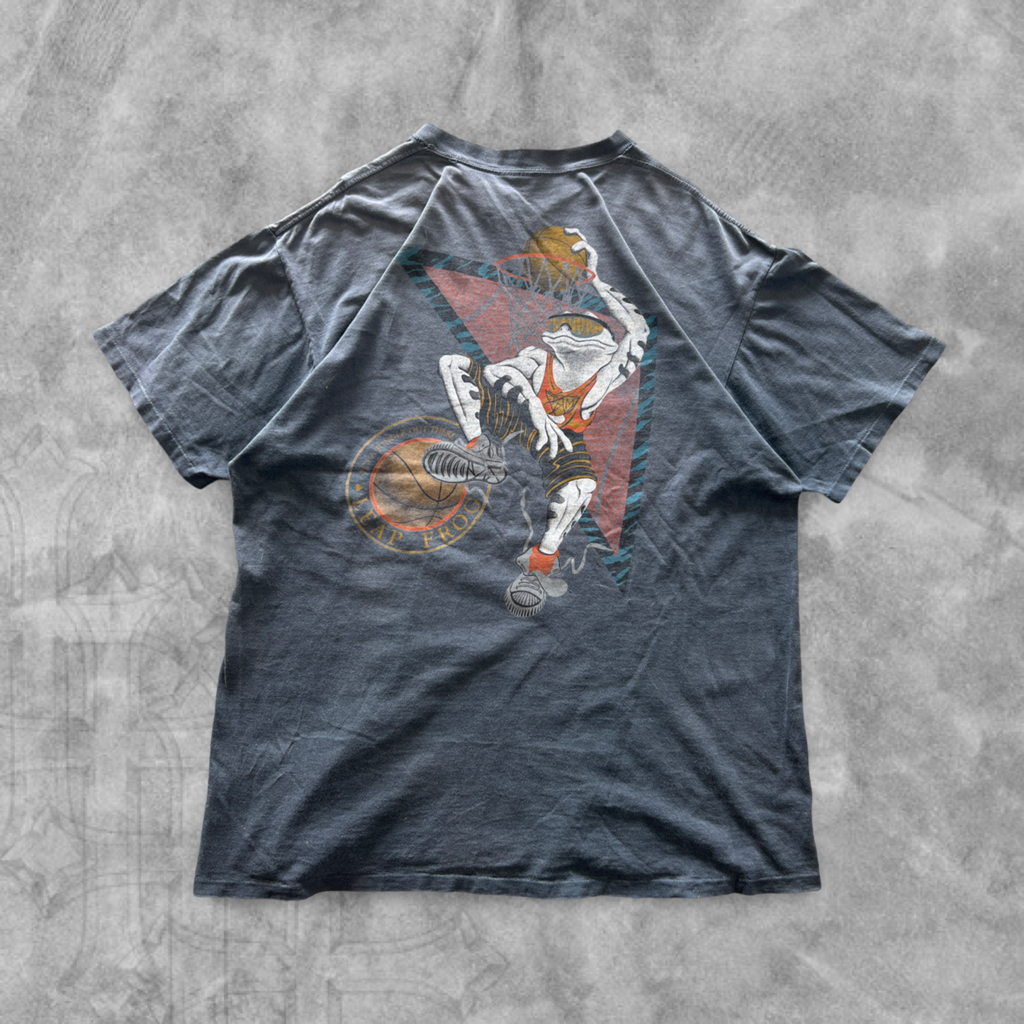 Faded Black Life Forms Basketball Shirt 1990s (XL)