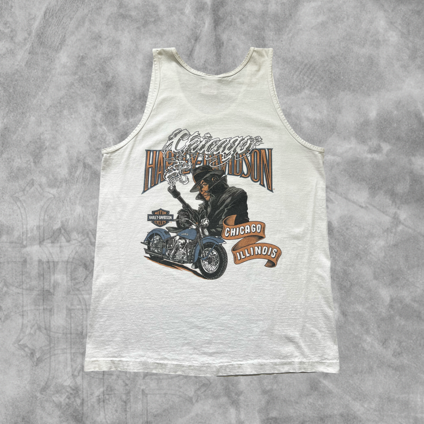 White Harley Davidson Chicago Tank 2001 (L)