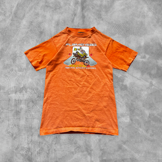 Burnt Orange Jnco Flame Head Shirt 1999 (S)