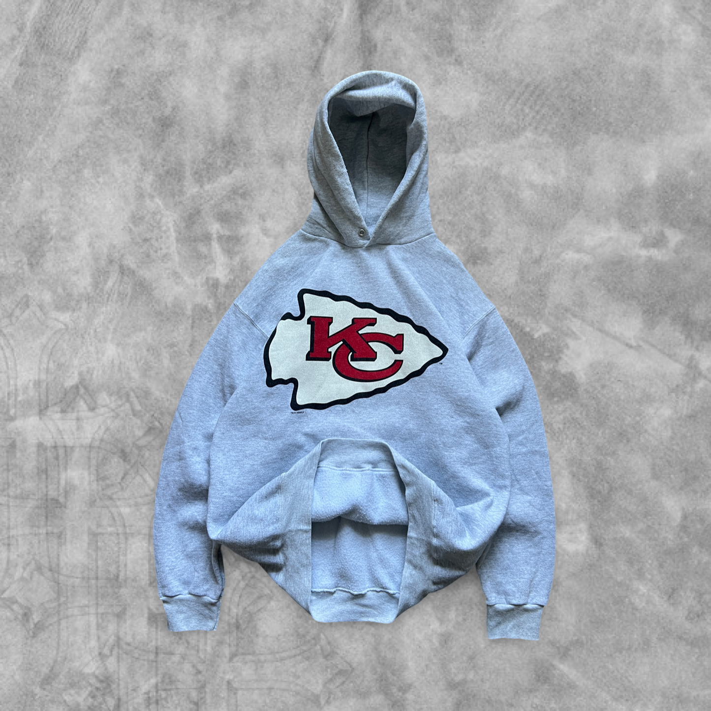 Light Gray Kansas City Chiefs Hoodie 1993 (XL)