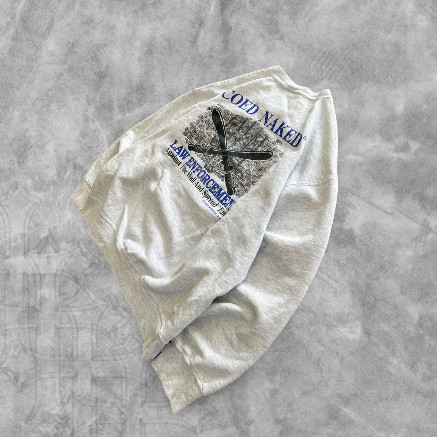 Light Gray “Against The Wall” Sweatshirt 1990s (L)