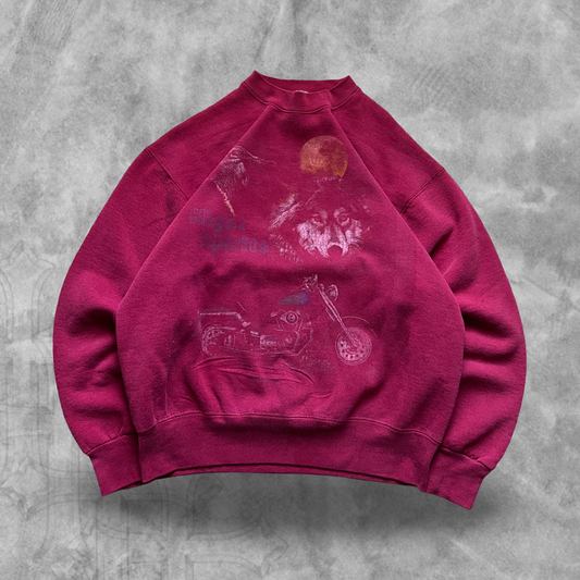 Faded Maroon Night Spirt Sweatshirt 1990s (L)