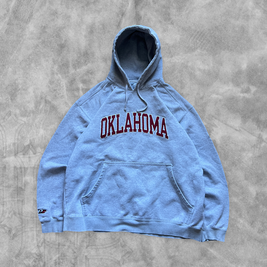Light Grey Oklahoma Sooners Hoodie 2000s (L)