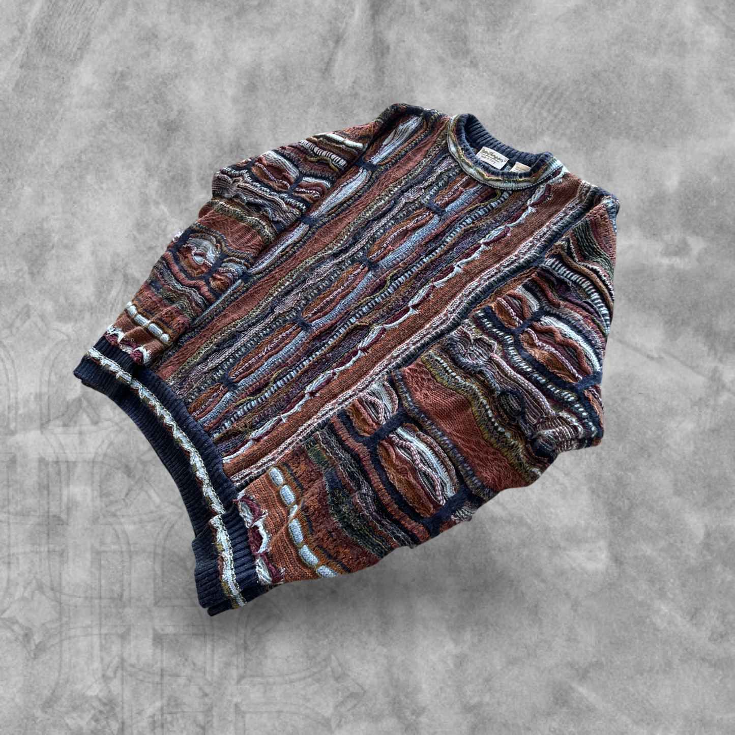 Multicolored Knit Textured Sweater 1990s (M)