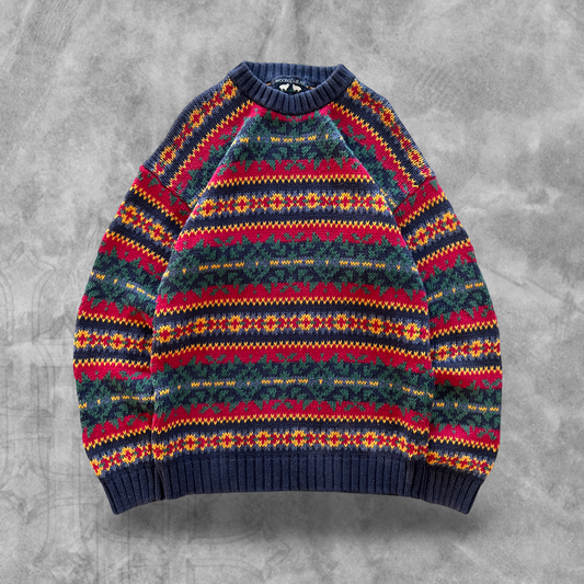 Multicolored Knit Sweater 1990s (L)
