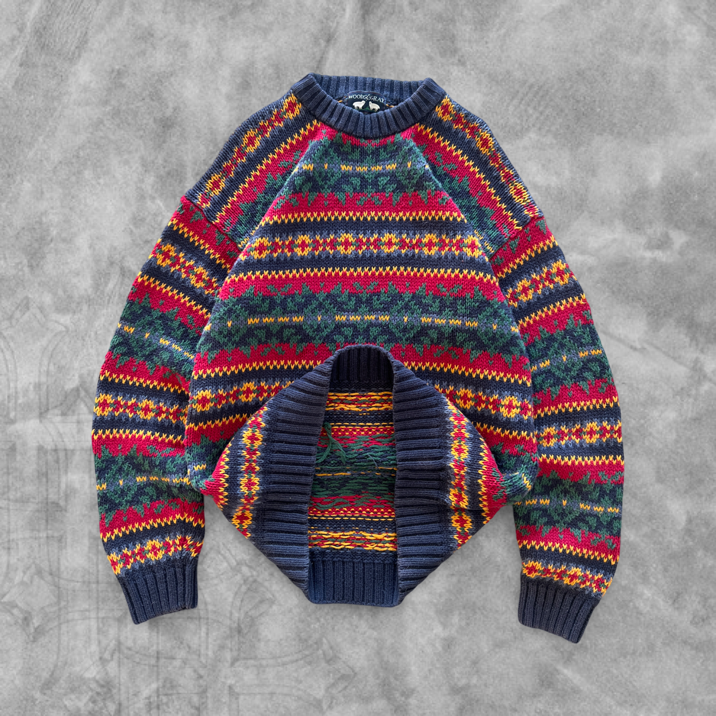 Multicolored Knit Sweater 1990s (L)