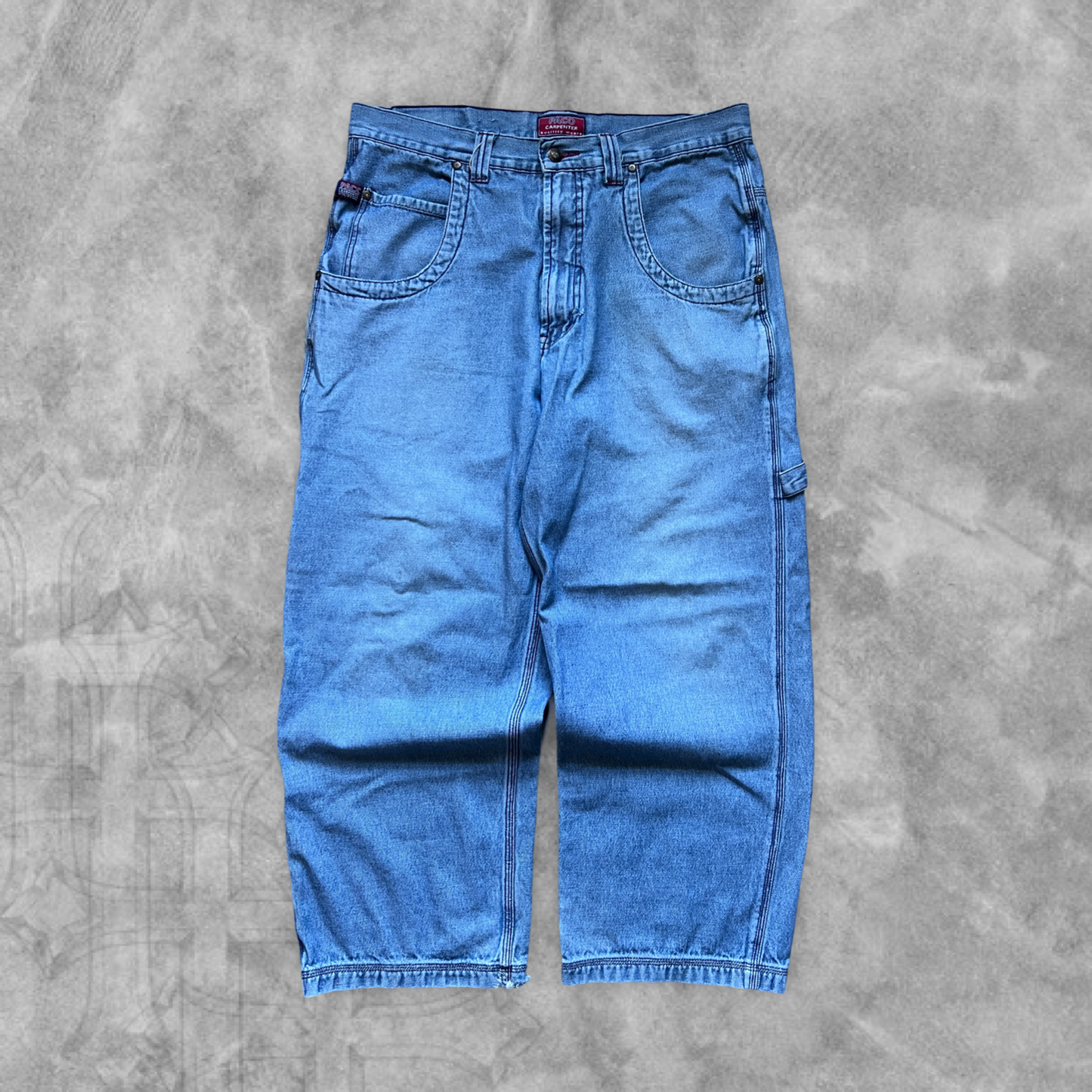 Faded Distressed Denim Paco Carpenter Pants 1990s (36x28)
