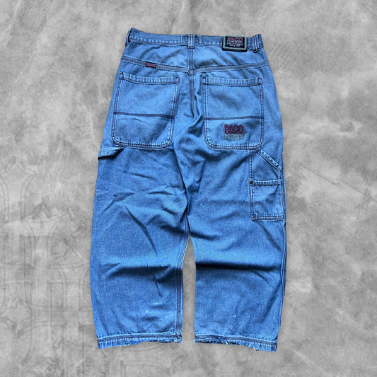 Faded Distressed Denim Paco Carpenter Pants 1990s (36x28)