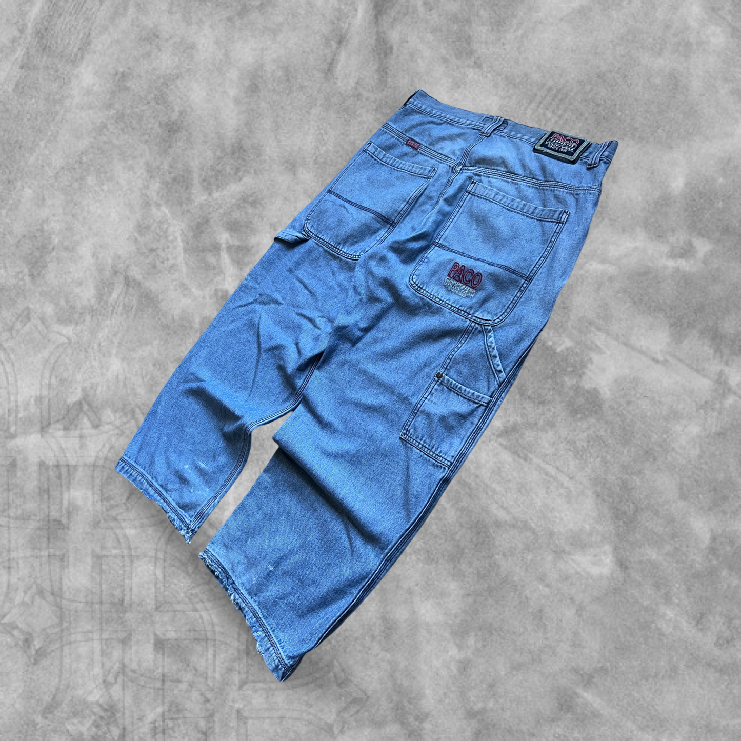 Faded Distressed Denim Paco Carpenter Pants 1990s (36x28)
