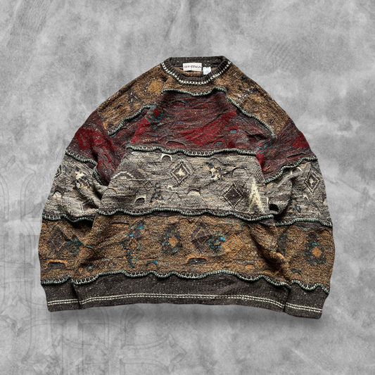 Multicolored Textured Sweater 1990s (L)