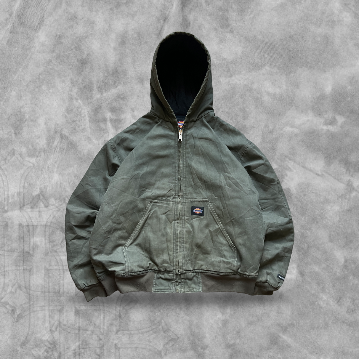 Olive Green Dickies Hooded Jacket 1990s (XL)
