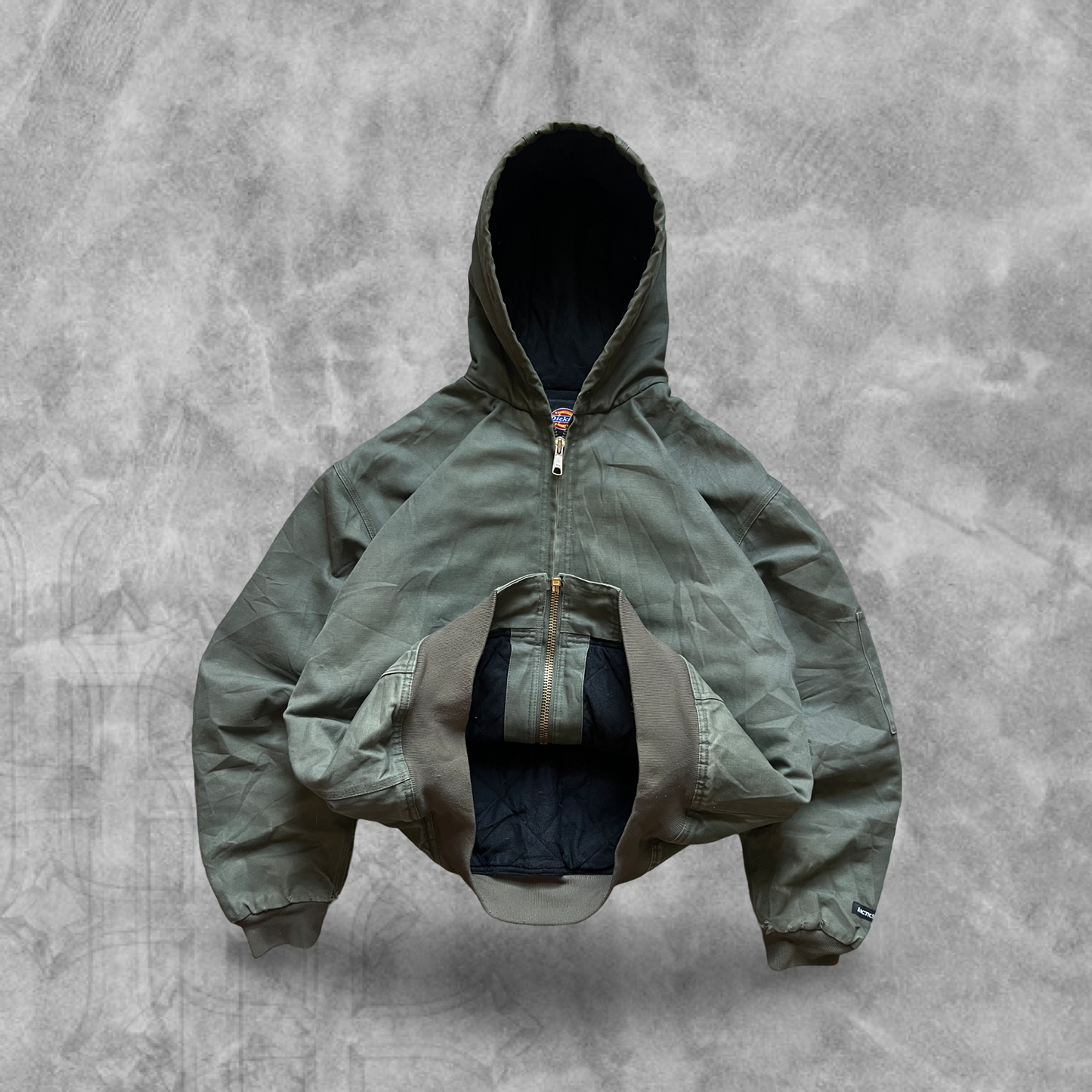 Olive Green Dickies Hooded Jacket 1990s (XL)