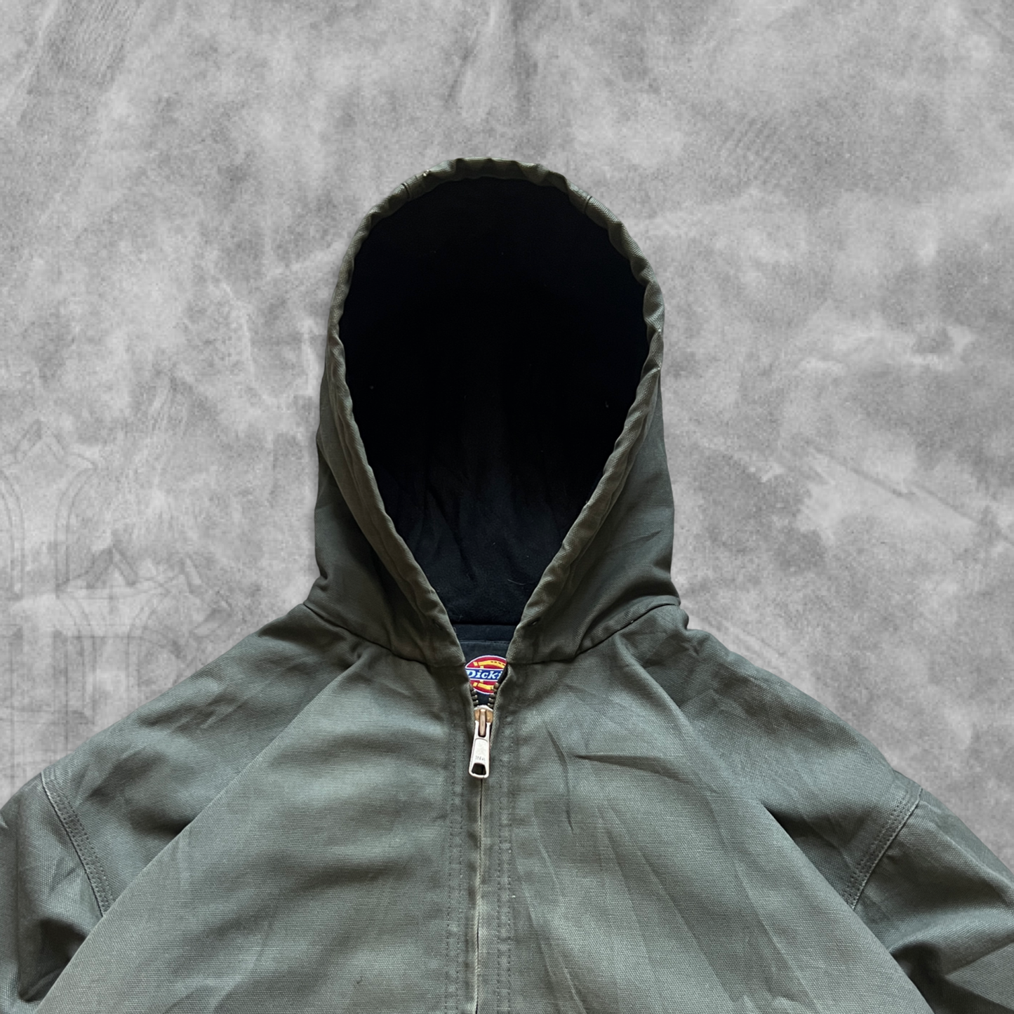 Olive Green Dickies Hooded Jacket 1990s (XL)
