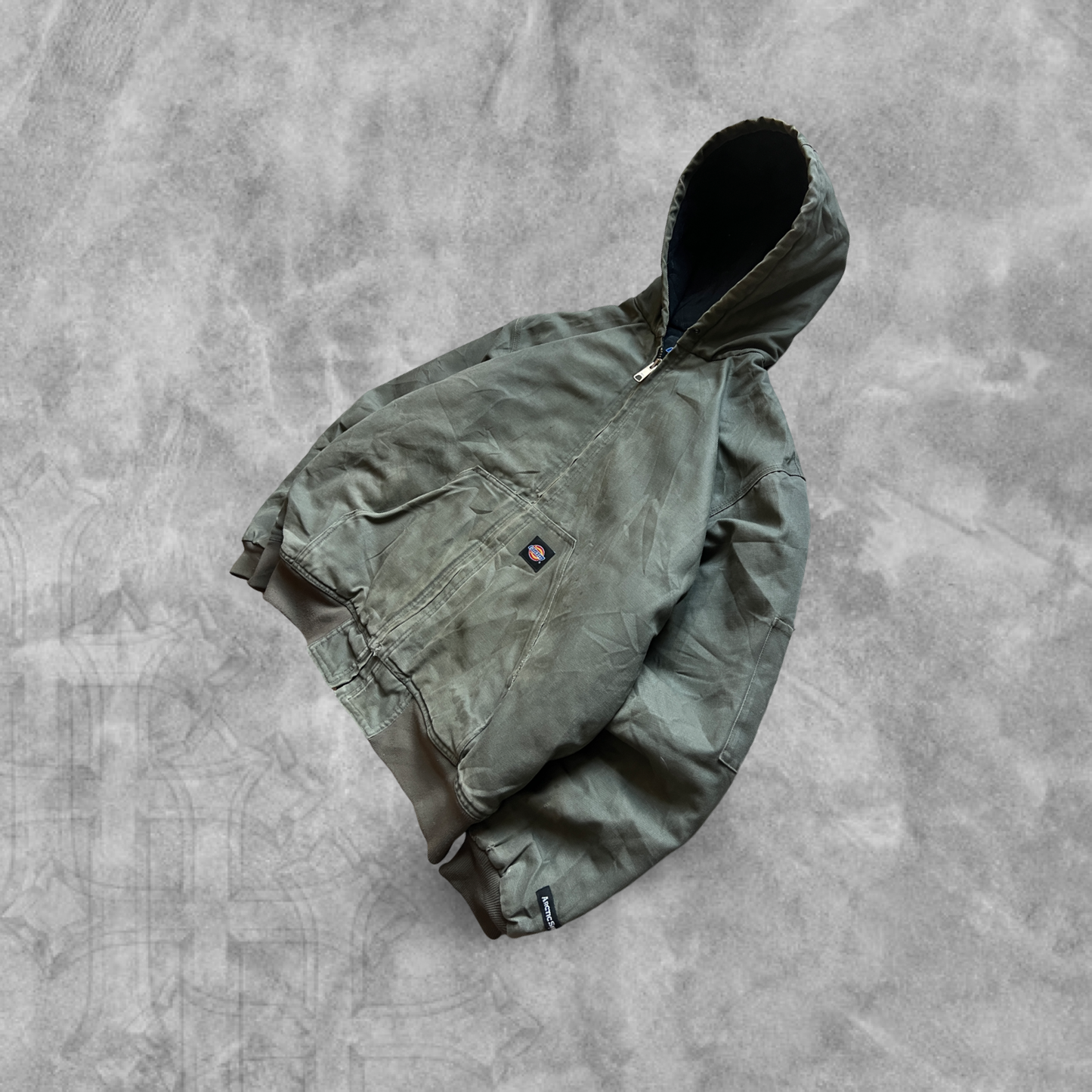 Olive Green Dickies Hooded Jacket 1990s (XL)