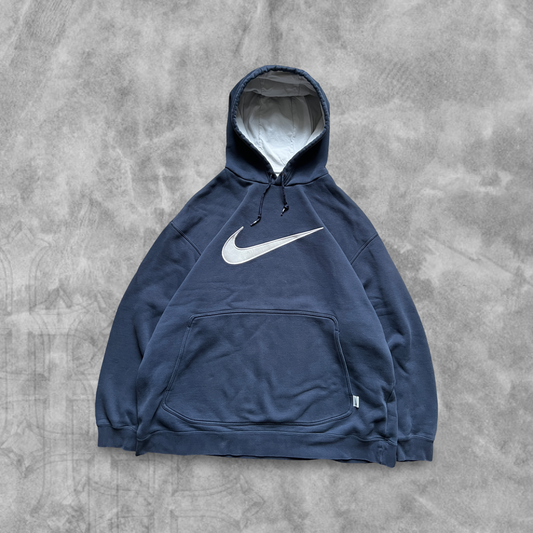 Navy Blue Nike Hoodie 2000s (XL)