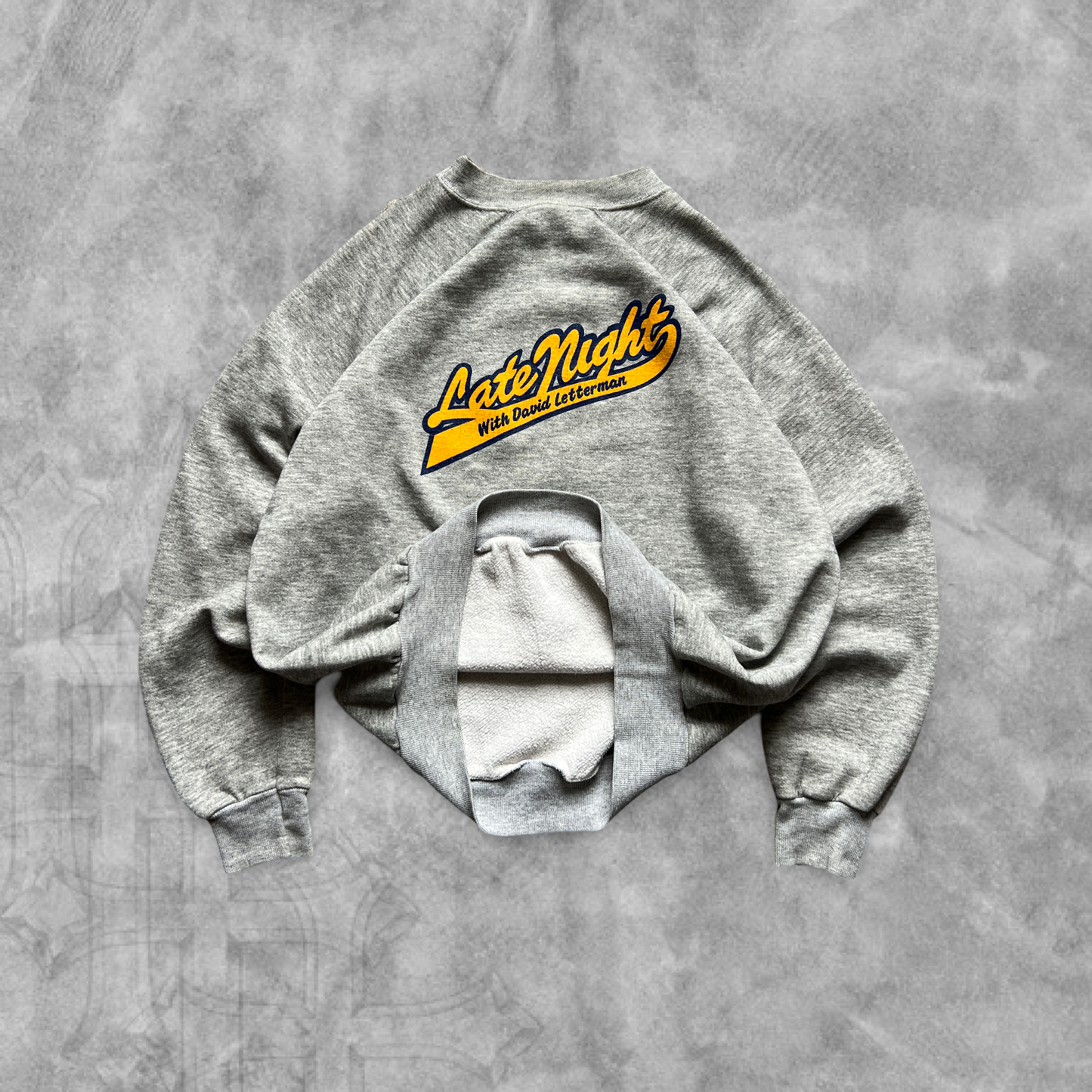 Gray Late Night With David Letterman Sweatshirt 1980s (M)