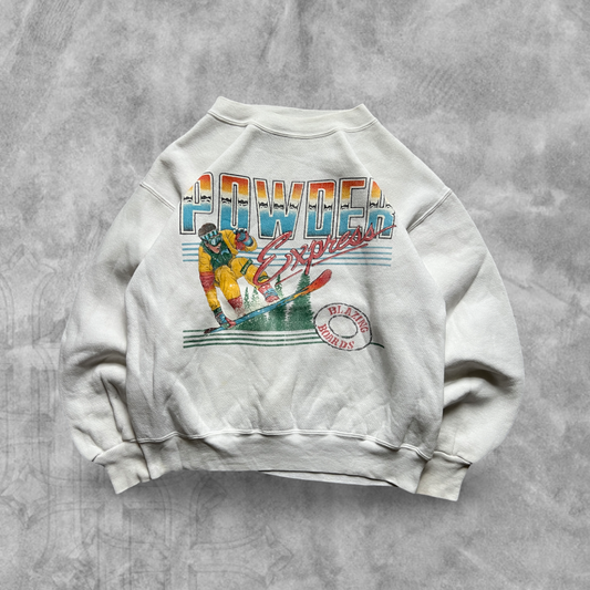 White Powder Express Sweatshirt 1990s (XS)