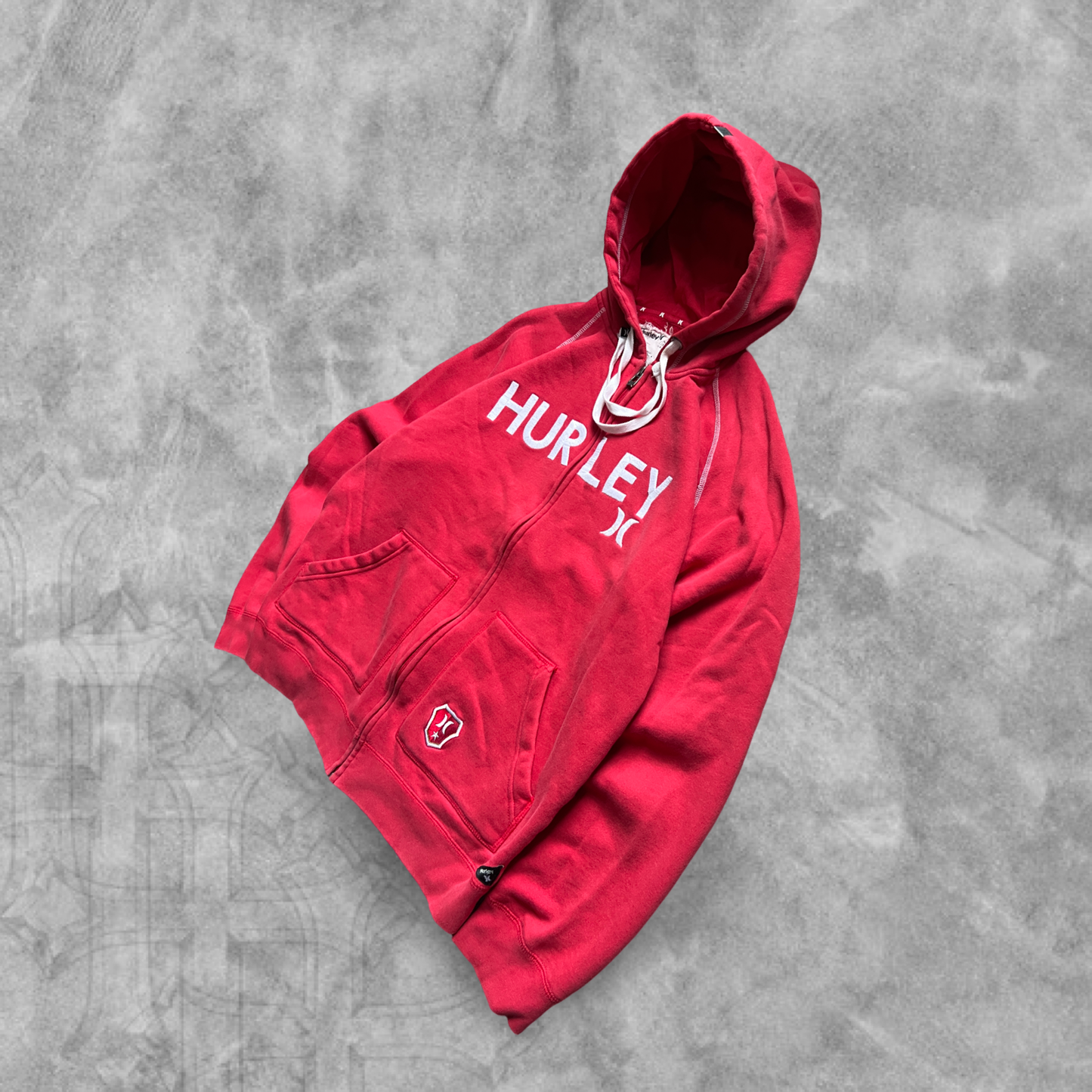 Faded Cherry Red Hurley Hooded Jacket 2000s (L)