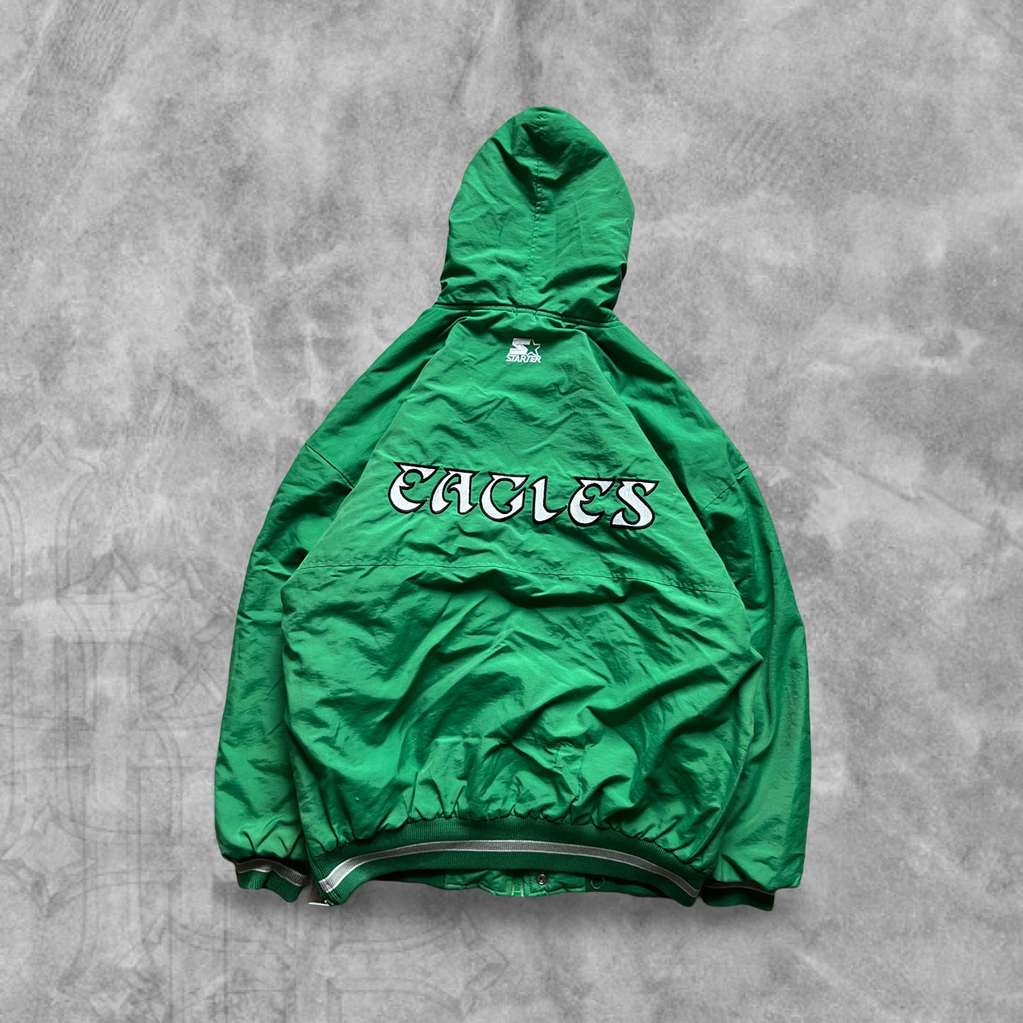 Kelly Green Philadelphia Eagles Starter Hooded Jacket 1990s (L)