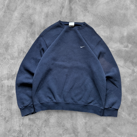 Faded Navy Blue Nike Sweatshirt 2000s (M)
