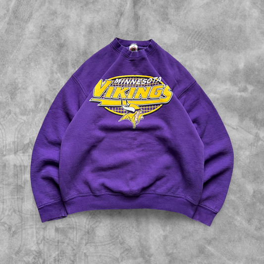 Purple Minnesota Vikings Sweatshirt 1990s (L)