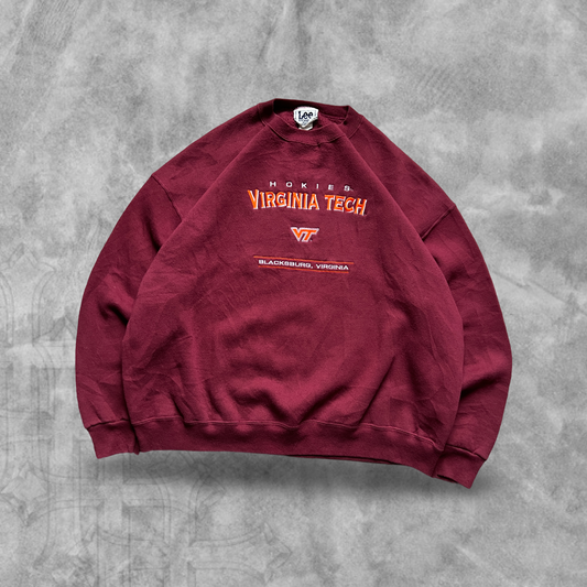 Maroon Virginia Tech Hokies Sweatshirt 1990s (XXL)