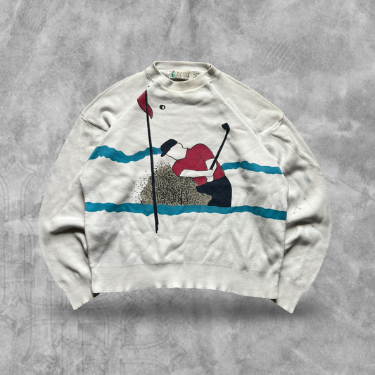 White Players Golf Sweatshirt 1990s (M)