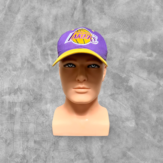 Purple Los Angeles Lakers Logo SnapBack Hat 1990s
