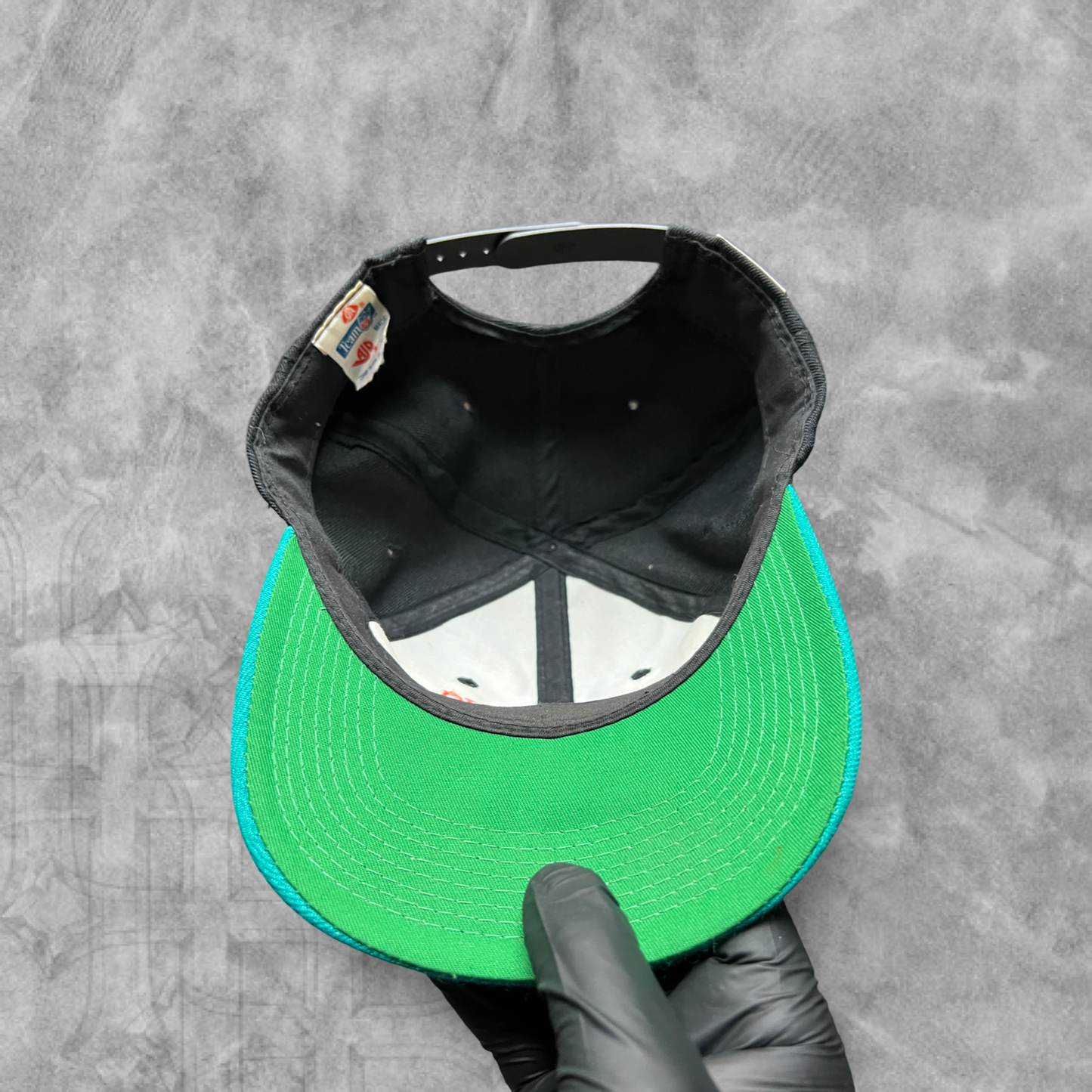 Black Miami Dolphins Logo SnapBack Hat 1990s