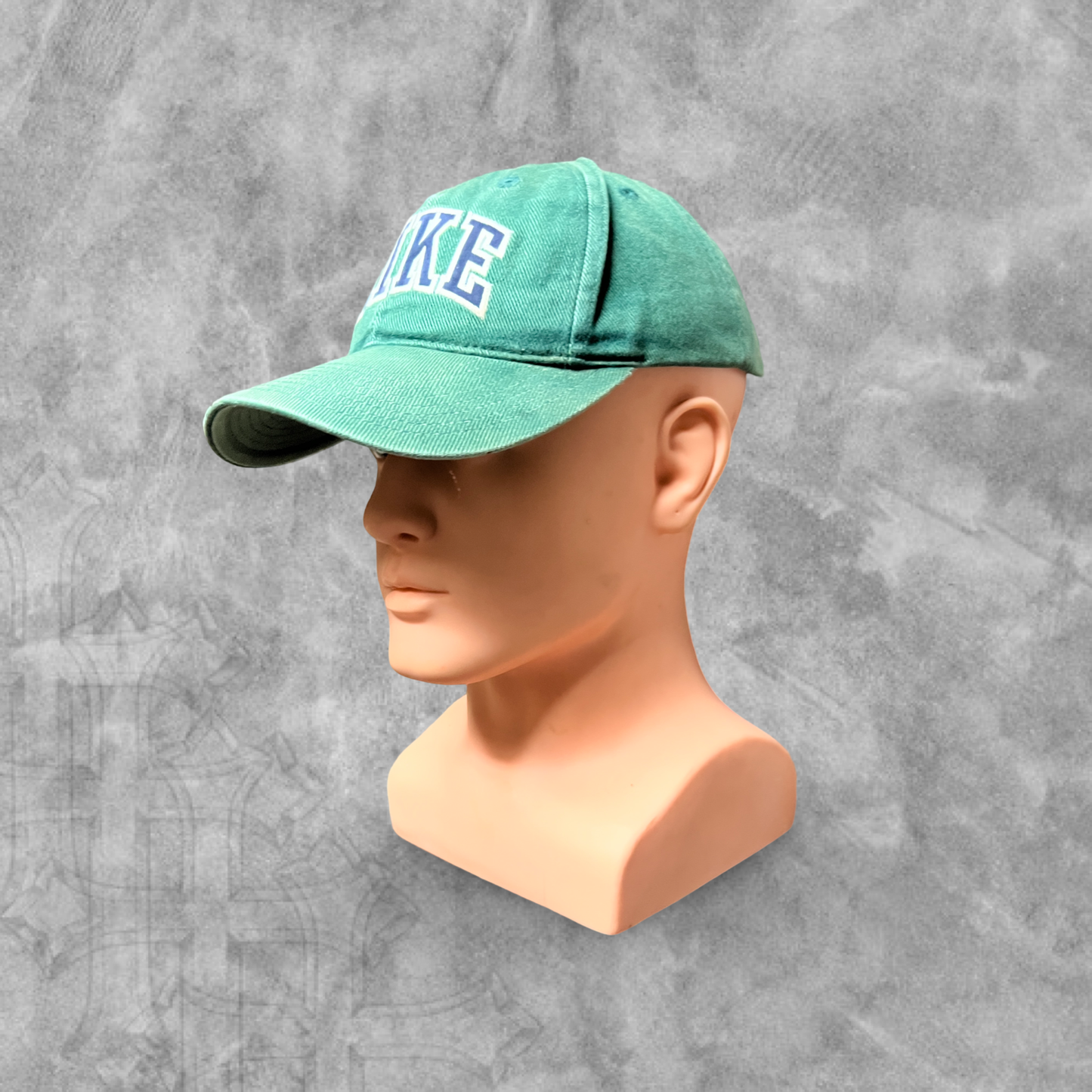 Faded Forrest Green Nike Arch Spellout SnapBack Hat 1990s