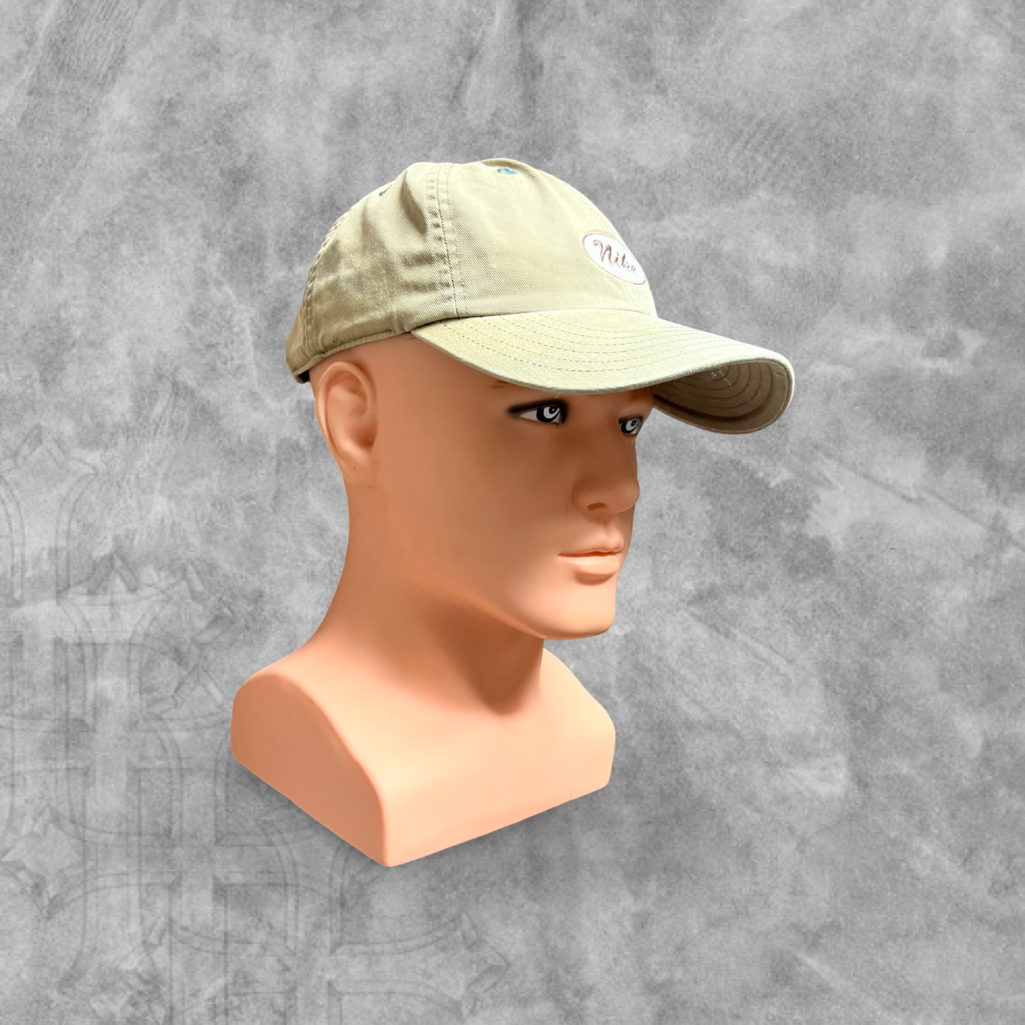 Tan Nike Center Swoosh Adjustable Hat 1990s