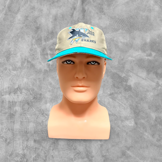 Tan San Jose Sharks Logo SnapBack 1990s