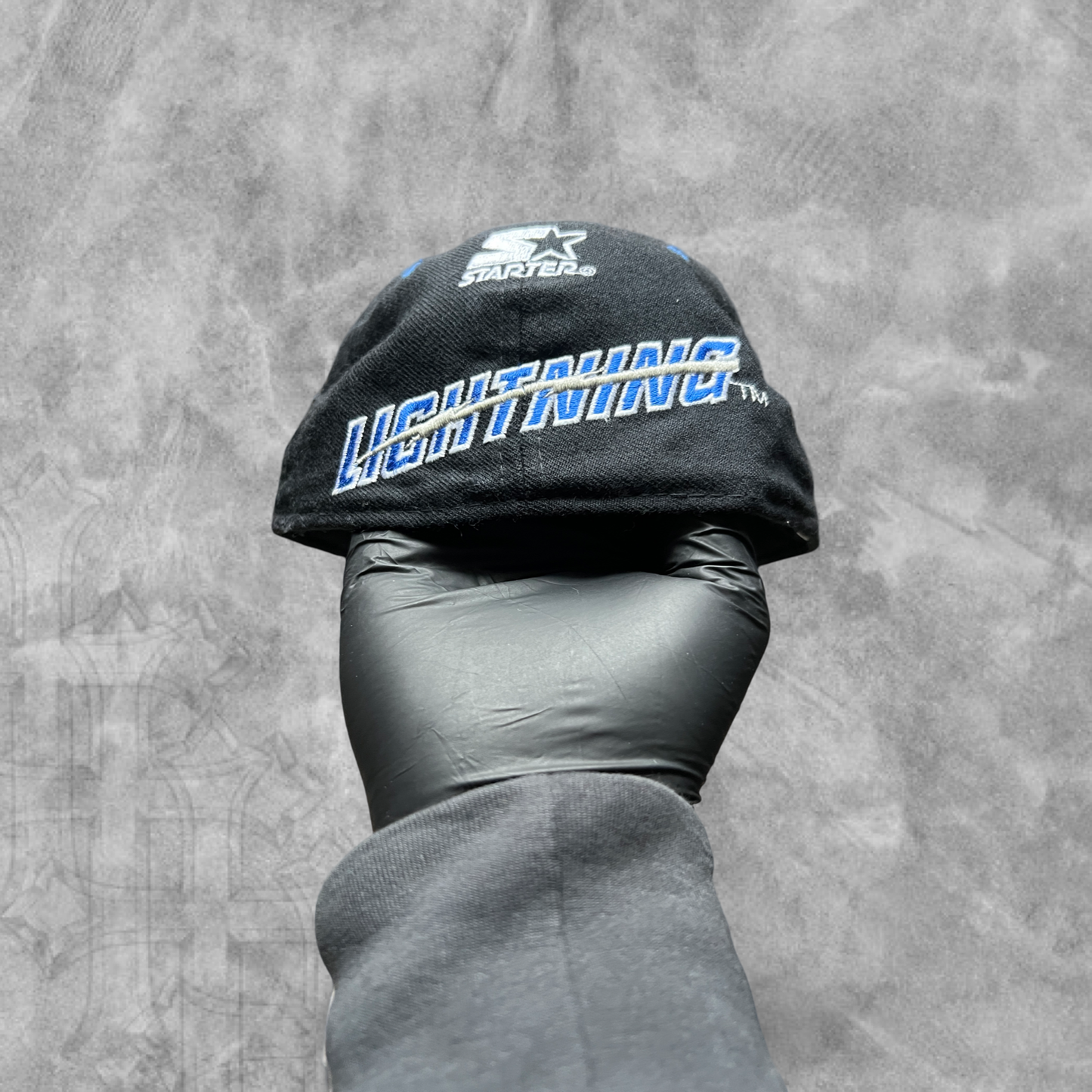 Black Tampa Bay Lighting Fitted Hat 1990s