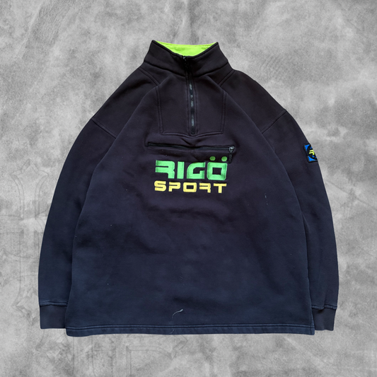 Black Rico Sport Quarter Zip 1990s (XL)