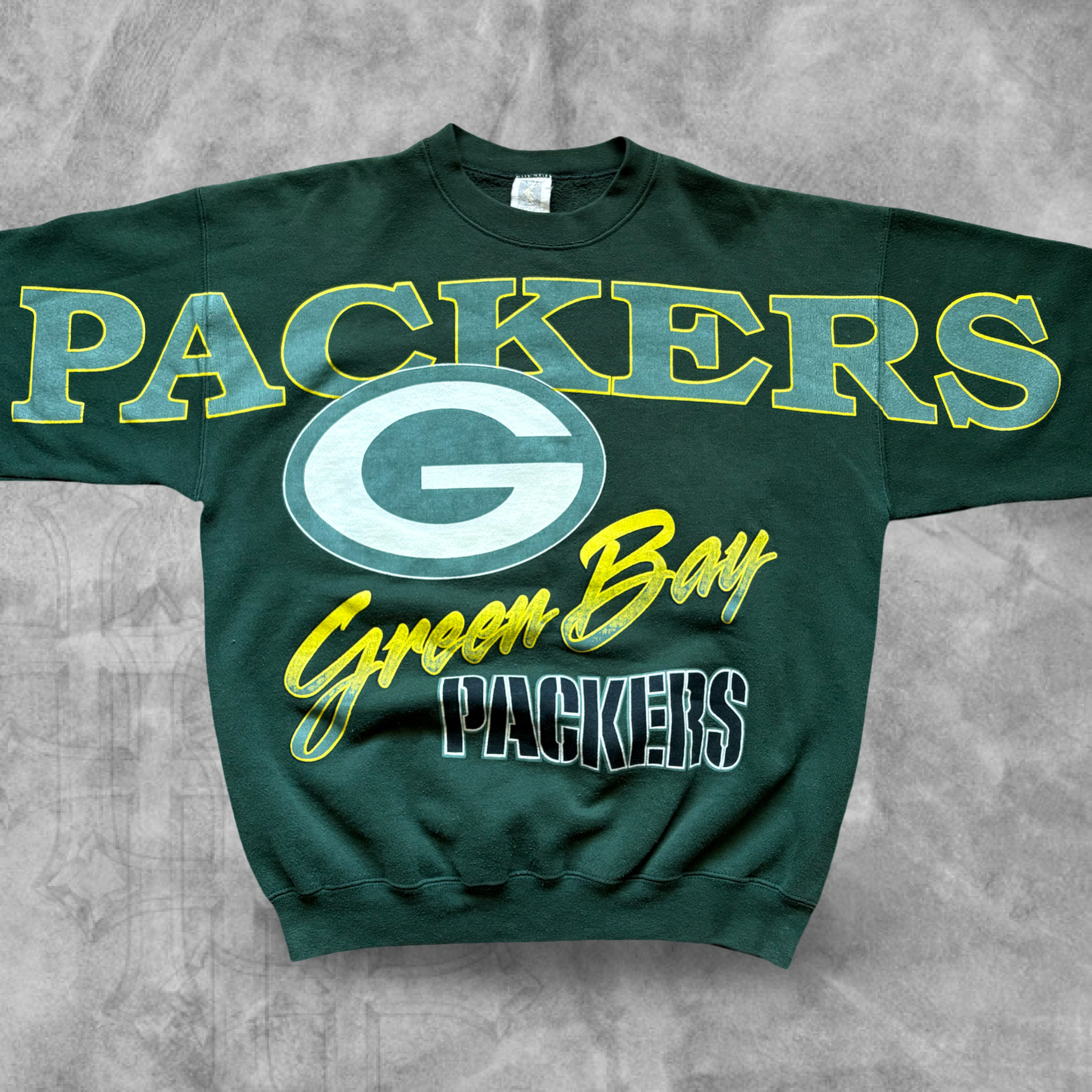 Green Bay Packers Spellout Sweatshirt 1990s (L)