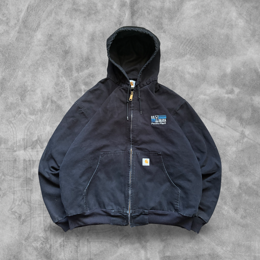 Black Carhartt Hooded Jacket 1990s (XL)