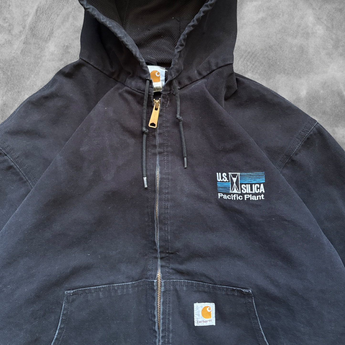 Black Carhartt Hooded Jacket 1990s (XL)