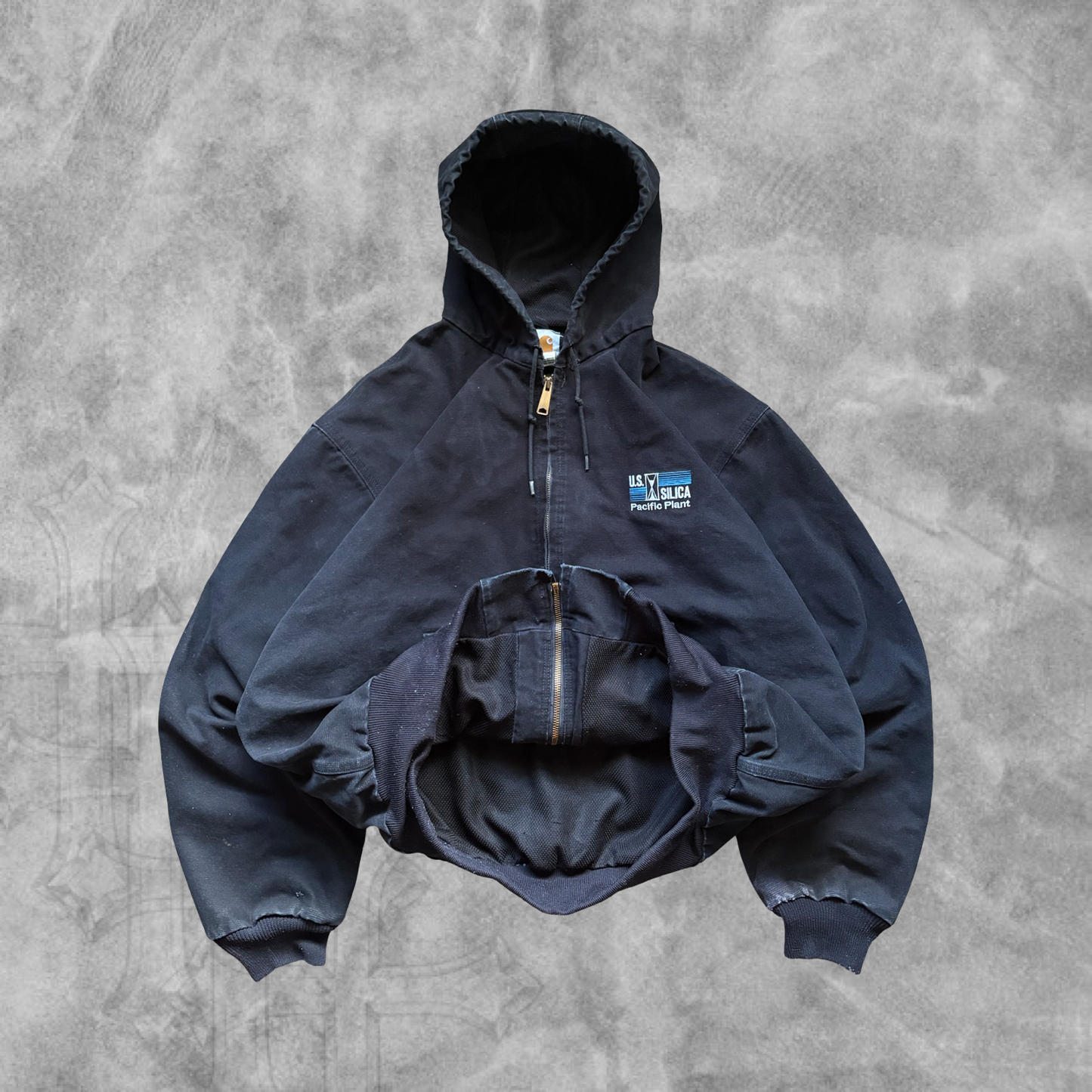 Black Carhartt Hooded Jacket 1990s (XL)