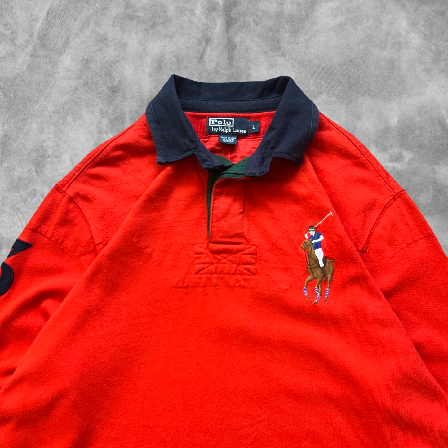 Orange Polo Rugby Shirt 1990s (L)