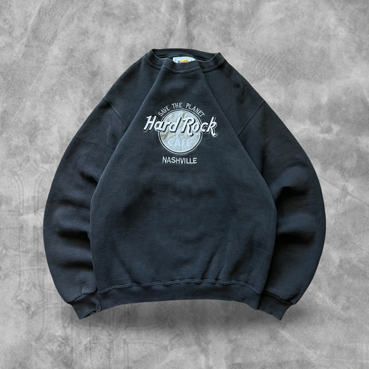 Black Hard Rock Cafe Sweatshirt 1990s (M)