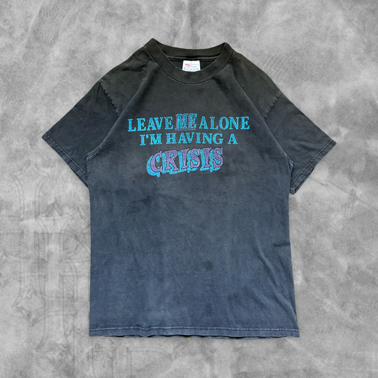 Faded Black Leave Me Alone Shirt 1990s (M)