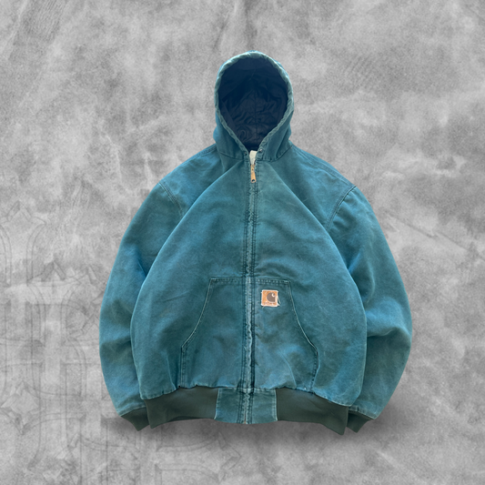 Hunter Green Carhartt Hooded Jacket 1990s (L)