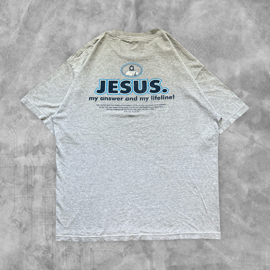 Grey Final Answer Jesus Shirt 1990s (XL)