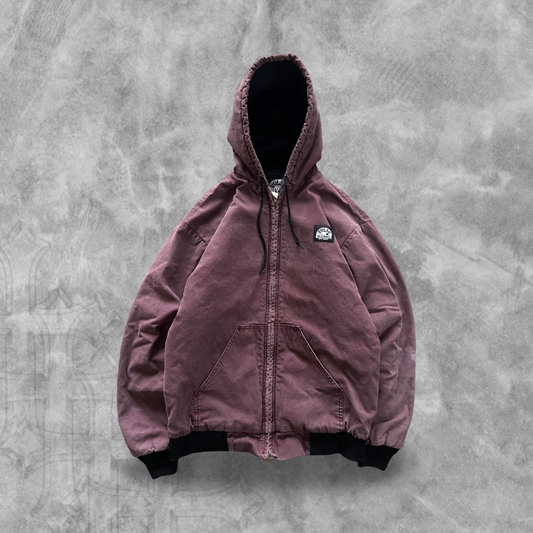 Faded Maroon Key Hooded Jacket 1990s (M)